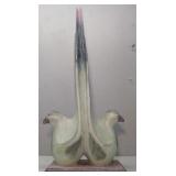 Wooden Indonesian Dove Art Piece 20" Tall