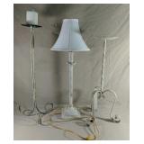 Rustic Lot Includes Two Vintage Metal Candle