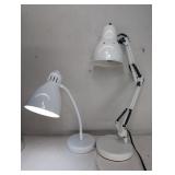 Two Adjustable Mechanical Desk Lamps, Working