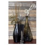 Three contemporary vases - 14-22in