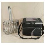 Metal Wine Carrier Holds Two Bottles With Small