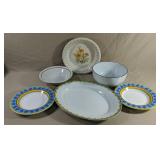 Miscellaneous Dishes Bowls, Plates And A Platter