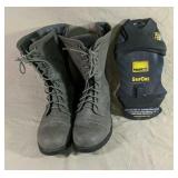 Pair Of Size 11W Boots ( Zip Up On Side Or Tie