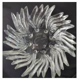 Swarovski Crystal Fluted Swirl Art Glass Dish,