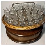 Antique Individual Communion Cup Service X 2