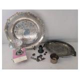 Vintage Brass and Silver Items with Crystal Style