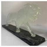 Alabaster White Onyx Tiger - 12in Length x 5in