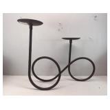 Impressive 14" Twisted Iron Double Candelabra