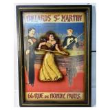 Billiards St Martin 3-D wood framed wall art -