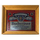 Vintage glass Budweiser King of Beers wooden