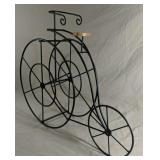 Home Decor Black Metal Three Wheel Tricycle