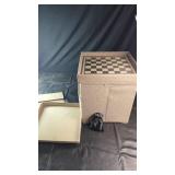 Storage Ottoman with Built-In Chess Board &