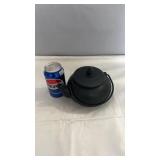 Black teapot for loose leaf tea with matching lid