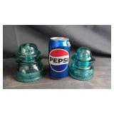 Pair of Hemingray Glass Insulators (No. 42 & No.