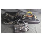 Three Handbags Including Nine West & Mona