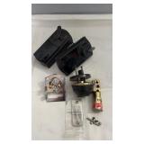 Mixed lot of door hardware components including a
