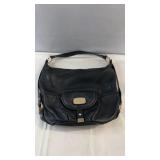 Michael Kors black leather shoulder bag featuring