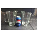 Pair of Glass PitchersPair of clear glass