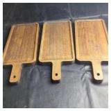 Set of 3 Medium Wooden Serving BoardsSet of