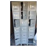 18 Door Metal Locker Unit ï¿½ 3 ColumnMetal