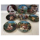 Collection of eight decorative collector plates