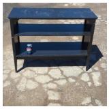 Black Wooden 3-Tier Shelf UnitBlack wooden