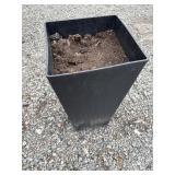 Tall Modern Black Outdoor Planter Contains
