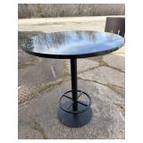 Round Black Granite Bar Height TableRound