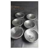 Set of 6 Salsa Bowls with Pedestal BasesSet of