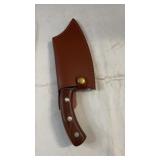 Fixed blade knife with textured black blade and