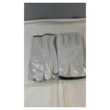 Two Pairs of goatskin work gloves, offering a