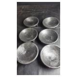 Set of 6 Salsa Bowls with Pedestal BasesSet of