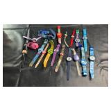 Collection of childrenï¿½s wristwatches featuring a