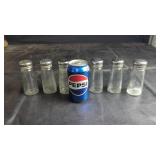Glass Spice ShakersSet of 6 vintage glass spice