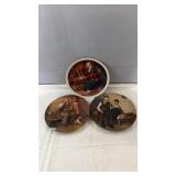 Set of three Norman Rockwell collector plates by