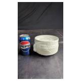 White Saucer Plates ï¿½ Set of 12Set of twelve