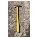 Heavy-duty sledgehammer with solid metal head and