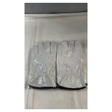 Two Pairs of goatskin work gloves, offering a