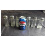 Glass Spice ShakersSet of 6 vintage glass spice