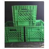 Set of 3 Neilson Milk CratesSet of 3 green