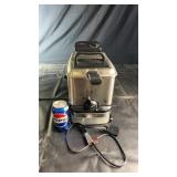 T-fal deep fryer featuring a stainless steel body