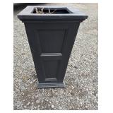 Large black decorative planter Contains