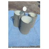 Set of 3 Commercial Cylinder Light ShadesSet of