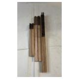Set of 5 different sizes of wire brushes with