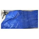 Blue vehicle cover or tarp, approximately 107ï¿½x