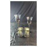 Decorative Candle Holders & Glass Votive SetSet