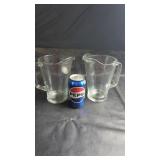 Pair of Glass PitchersPair of clear glass