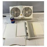 Duracraft twin window fan with adjustable side