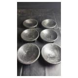 Set of 6 Salsa Bowls with Pedestal BasesSet of