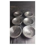 Set of 6 Salsa Bowls with Pedestal BasesSet of